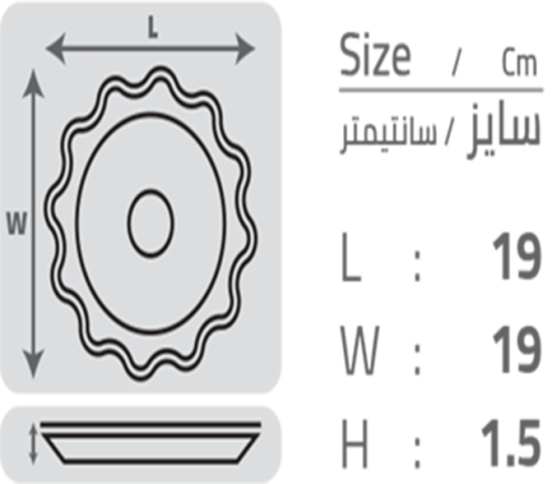 سایز پیش دستی یکبار مصرف گلسان 750 کد 38